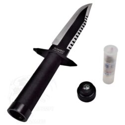 Cuchillo de Caza Rambo I H22.5cm. - Negro - Imagen 5