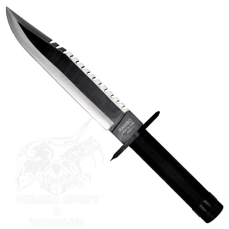 Cuchillo de Caza Rambo I H22.5cm. - Negro