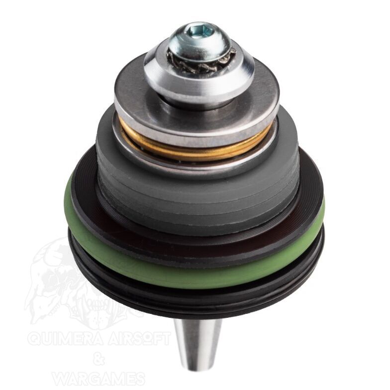 Air Brake CNC POM double o-ring ball bearing AEG Piston Head with adjustable AOE - FPS Softair
