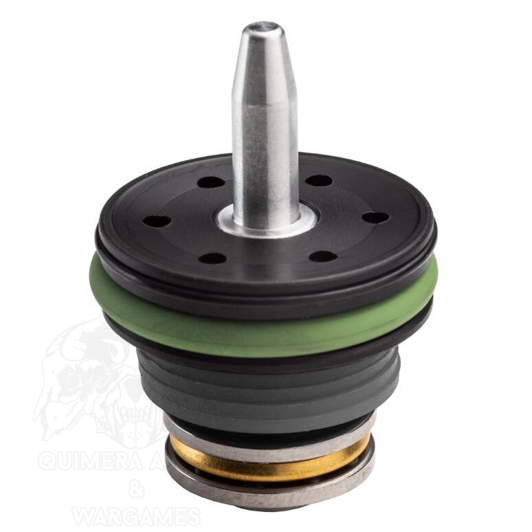 Alternative view of Air Brake CNC POM double o-ring ball bearing AEG Piston Head with adjustable AOE - FPS Softair