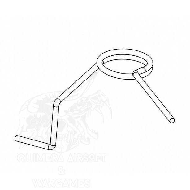 Alternative view of Antireversal Latch Spring en Acero Retro Arms