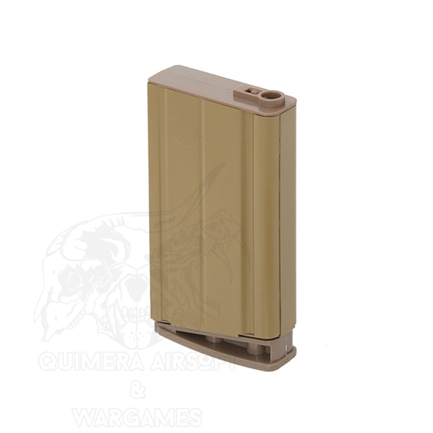 Cargador Mid-cap para SR25 y SCAR-H 70bbs Double Bell - Tan