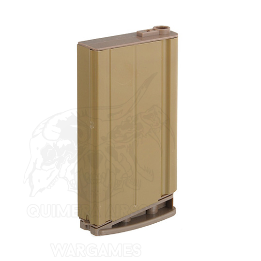 Alternative view of Cargador Mid-cap para SR25 y SCAR-H 70bbs Double Bell - Tan
