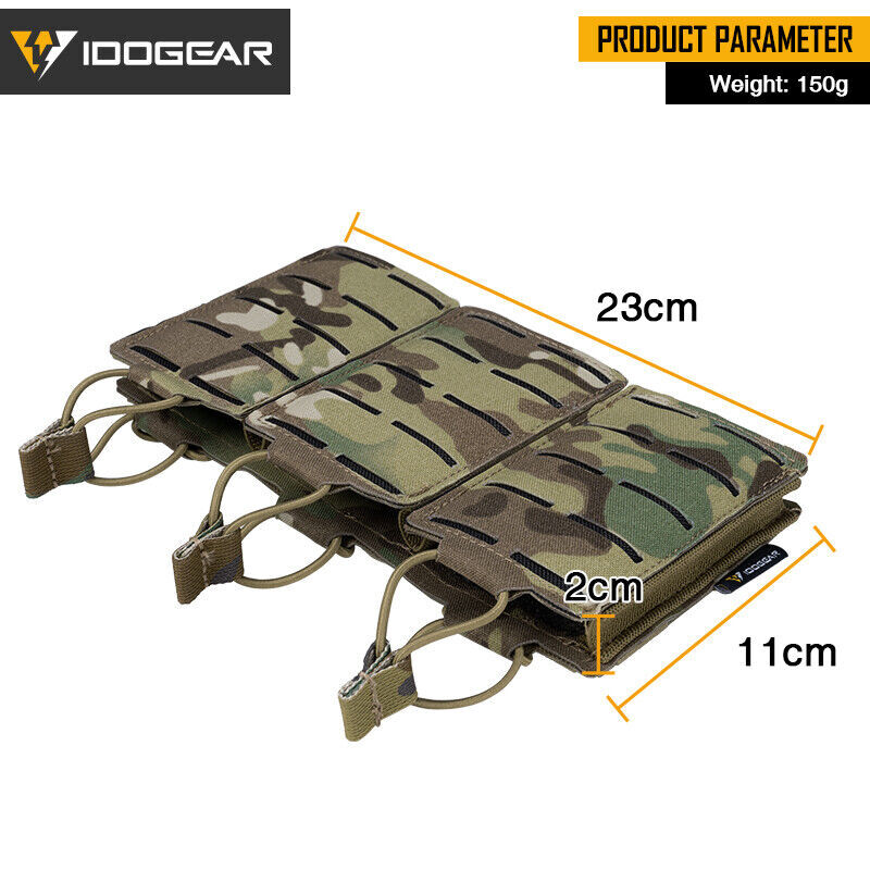 Alternative view of LSR 5.56 Triple Mag Pouch Idogear