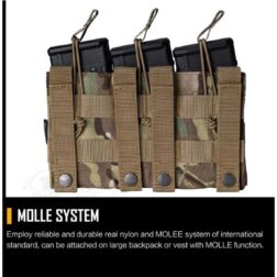 Triple Open Top M4 Mag Pouch Idogear - - Imagen 14