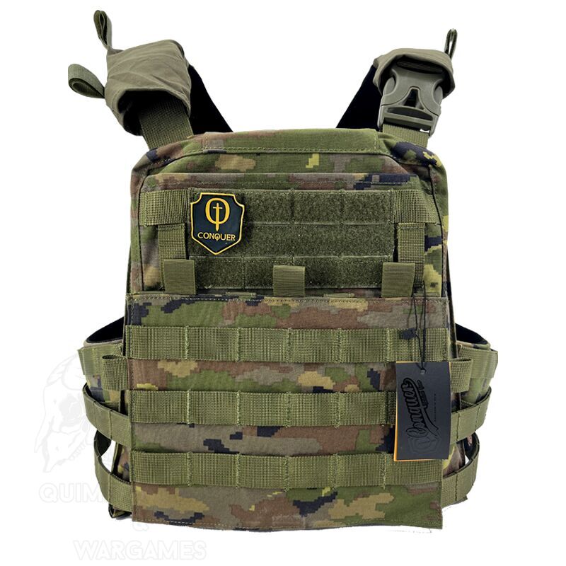 Conquer Chaleco CVS - AVS Full set con Backpanel - Pixelado Boscoso