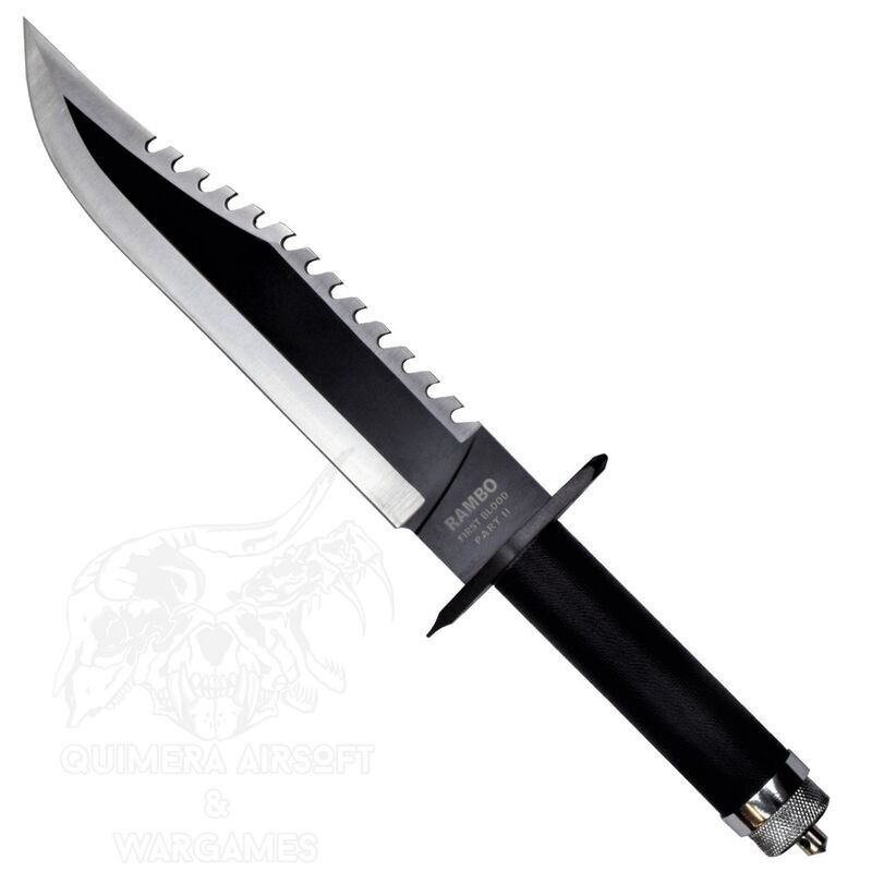 Cuchillo de Caza Rambo II H25cm. - Negro