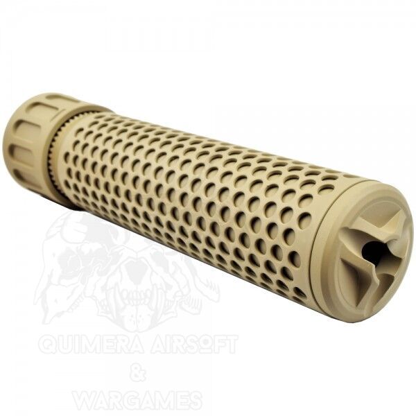 Alternative view of Silenciador QDC tipo Knights Armament 175x40mm Big Dragon - Tan