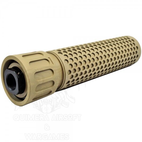 Silenciador QDC tipo Knights Armament 175x40mm Big Dragon - Tan
