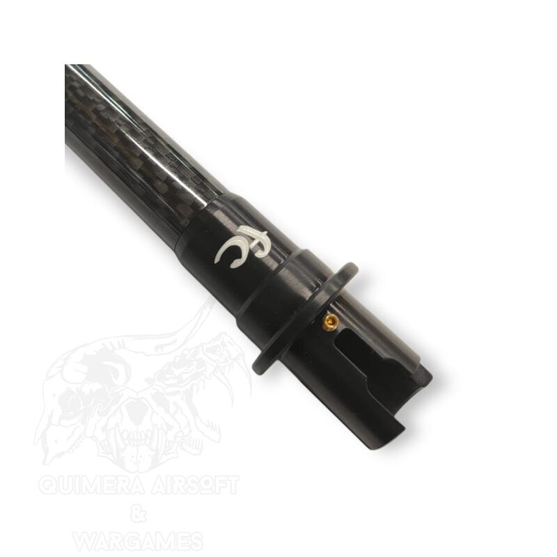 Alternative view of Cañon externo de Carbono 7" AEG para M4 - Fijo Custom