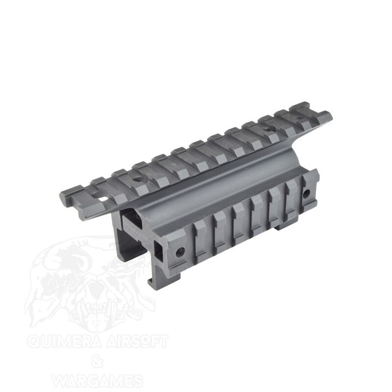 Montura con 2 railes para MP5/G3 JS Tactical - Negro