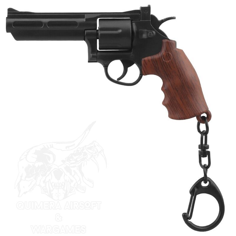 Llavero Revolver Con Piezas Móviles - Negro