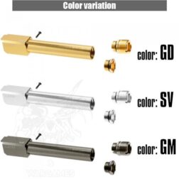 Alternative view of Cañon externo con rosca para Glock 19 Marui Gen.3 Nine Ball - Plata