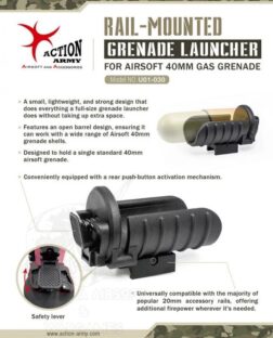 Lanzagranadas Minimalista para Ris de 20mm - Action Army - Imagen 4