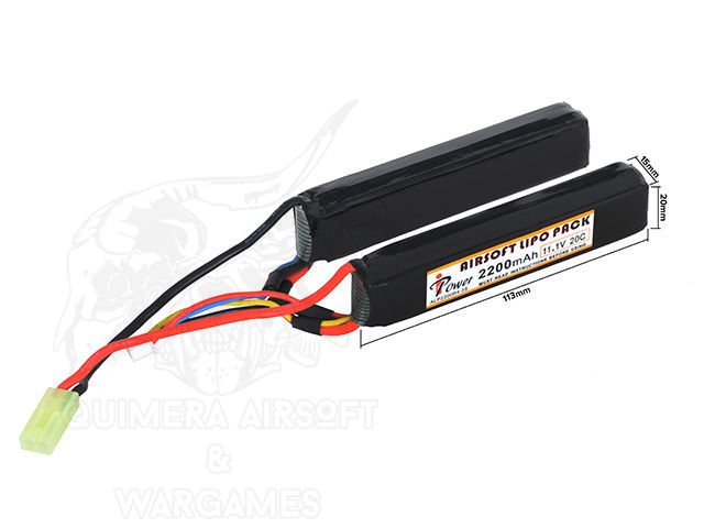 Alternative view of Bateria Lipo Tipo 3+3 11,1V 2200mAh 20c Tamiya IPower