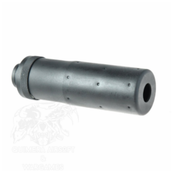 Silenciador Tipo MK23 14mm CCW 113x34mm Cyma - Negro