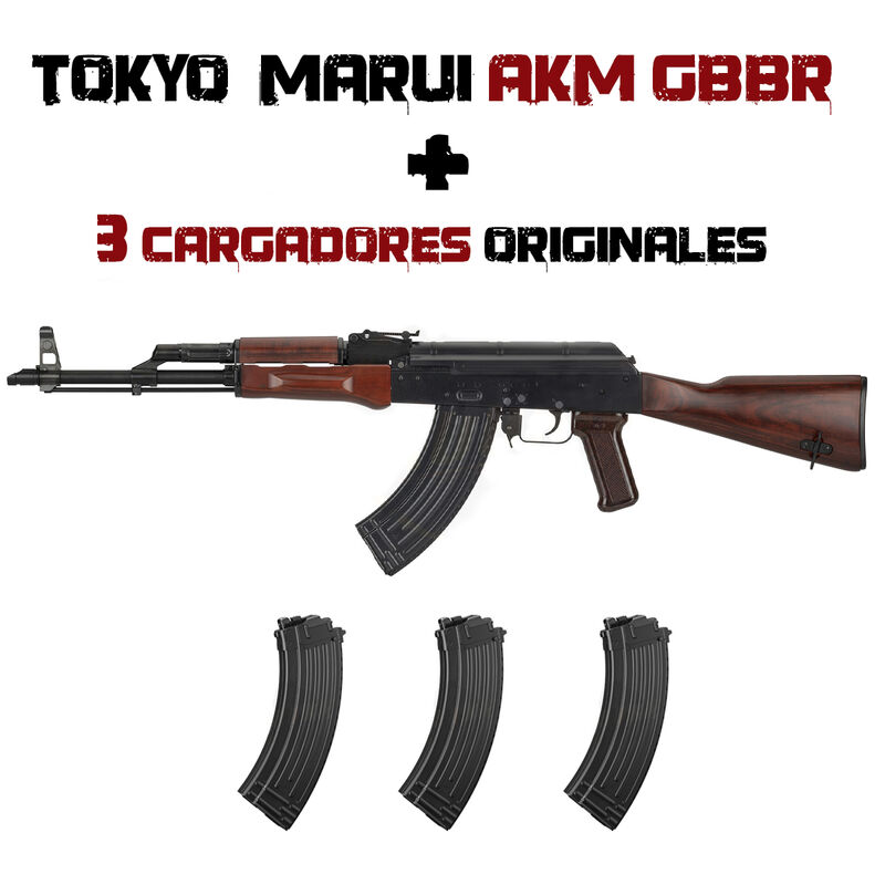 PACK AKM GBBR y 3 Cargadores - Tokyo Marui