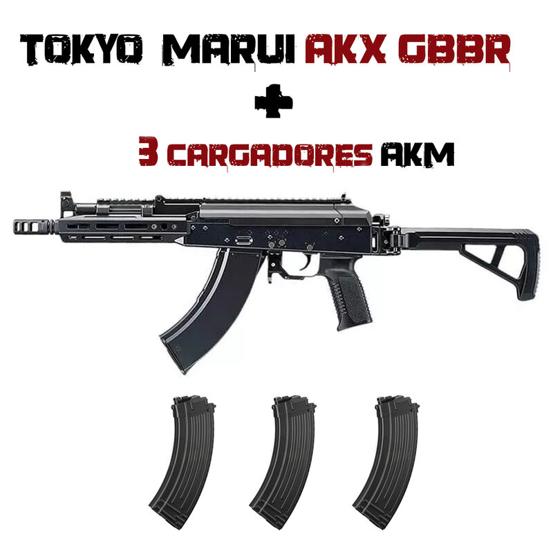 PACK AKX GBBR y 3 Cargadores AKM - Tokyo Marui