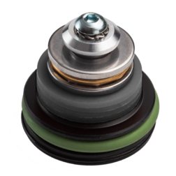 Alternative view of CNC POM double o-ring ball bearing AEG Piston Head with adjustable AOE - FPS Softair