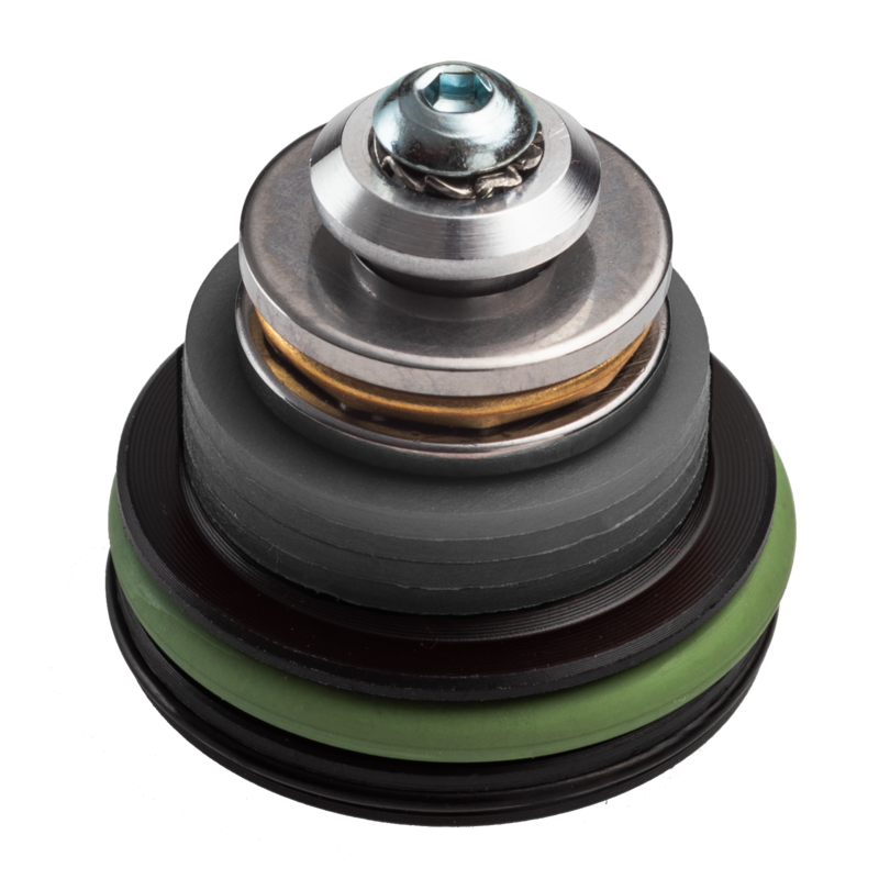 Alternative view of CNC POM double o-ring ball bearing AEG Piston Head with adjustable AOE - FPS Softair