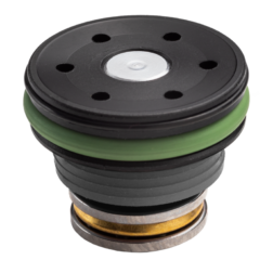 CNC POM double o-ring ball bearing AEG Piston Head with adjustable AOE - FPS Softair