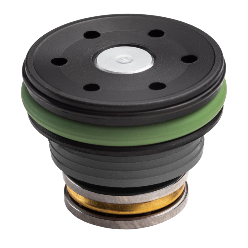 CNC POM double o-ring ball bearing AEG Piston Head with adjustable AOE - FPS Softair