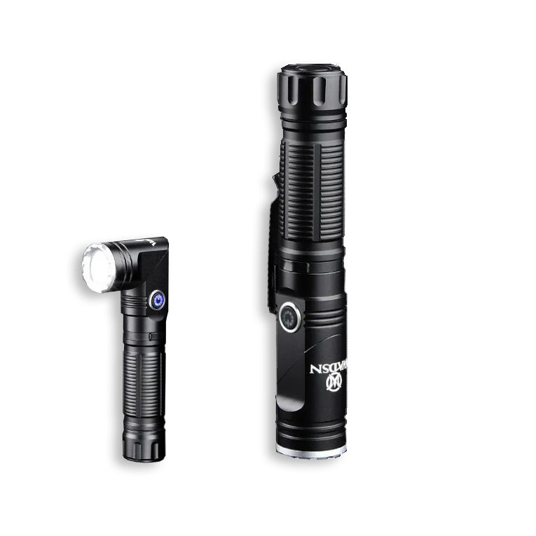 Linterna con Cabezal Pivotante Cargador y Correa de Cabeza - WADSN