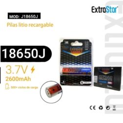 Bateria 18650 3.7V 2600mAh Recargable - Extrastar - Imagen 3