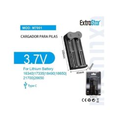 Alternative view of Cargador para baterias CR123,16340,AA y AAA USB Type C - Extrastar