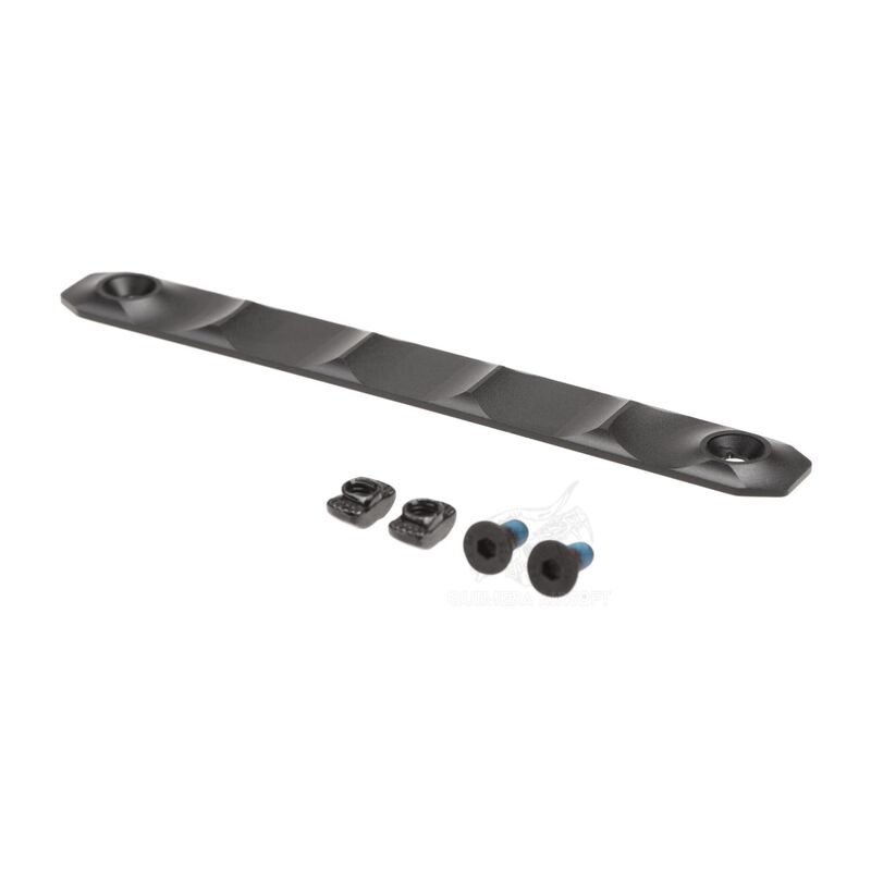 Alternative view of Panel Largo Tipo D Cubre rail Alumino CNC para M-Lock & Keymod M-Etal - Negro