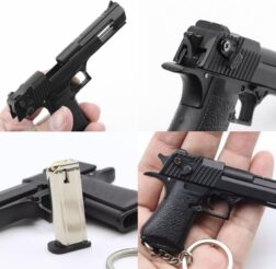 Llavero Metálico Desert Eagle Con Piezas Móviles - Negro - Imagen 4