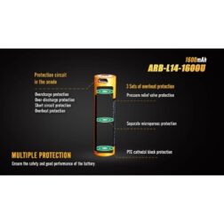 Alternative view of Bateria 1600U AA 1.5V 1600mAh Recargable por Micro-USB Fenix