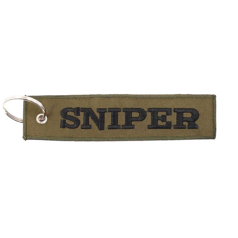 Llavero Cinta Tela Rectangular Sniper - Coyote