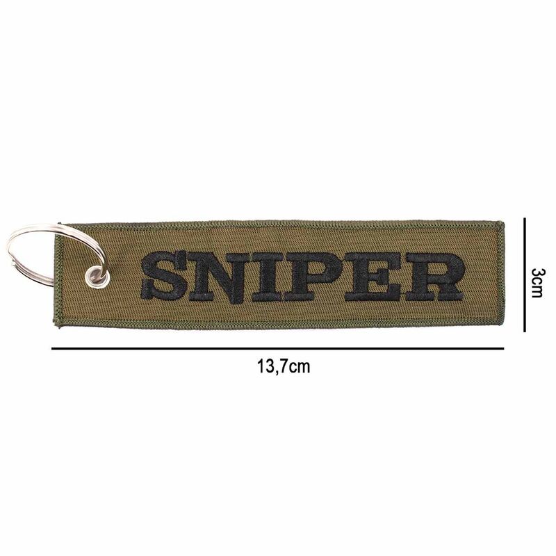 Llavero Cinta Tela Rectangular Sniper - Verde