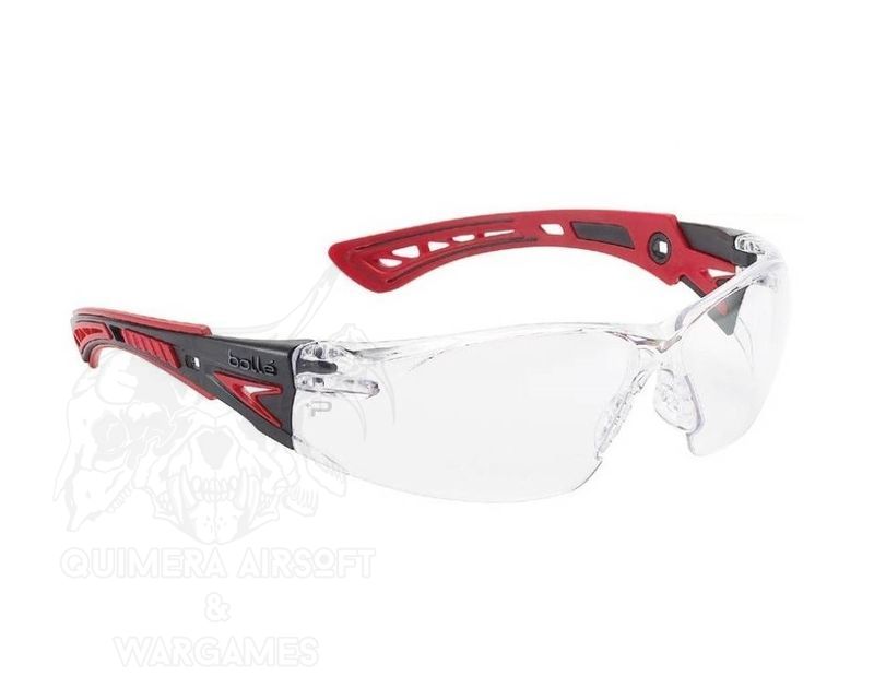 Gafa Rush+ lente Bolle - transparente y patillas rojas
