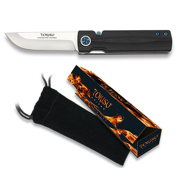 Navaja Con rodamiendos y con funda H7cm Tokisu - Negro