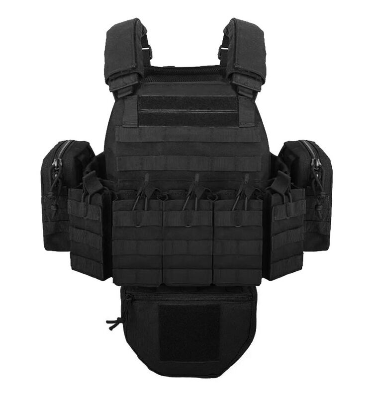 Chaleco Tactico tipo DCS Plate Carrier V2 y pack de pouches abiertos para 5.56 Yakeda