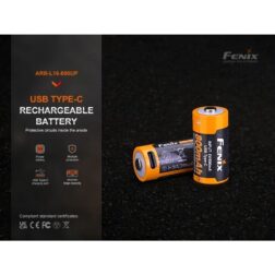 Bateria 16340 RCR123a 3.6V 800mAh Recargable por USB-C Fenix - Imagen 5