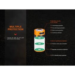Bateria 16340 RCR123a 3.6V 800mAh Recargable por USB-C Fenix - Imagen 6