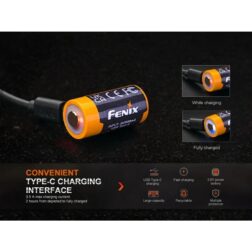 Bateria 16340 RCR123a 3.6V 800mAh Recargable por USB-C Fenix - Imagen 7