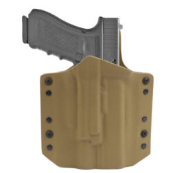 Pistolera Rígida Kydex Para Glock 17 con Linternas X300 y X400 Warrior - Coyote - Imagen 4
