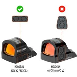 Cubre Opticas para Holosun 507C-X2 y 407C-X2 OpticGard - Negro - Imagen 5
