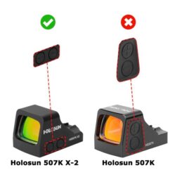 Cubre Opticas para Holosun 407K-X2 y 507K-X2 OpticGard - Negro - Imagen 4
