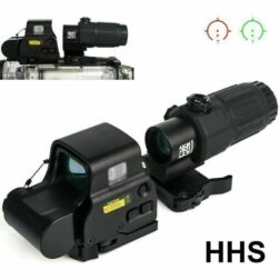 Red dot estilo Eotech EXPS3 Rojo/Verde + Magnificador G33 AIM-O/WADSN - Dark Earth - Imagen 5