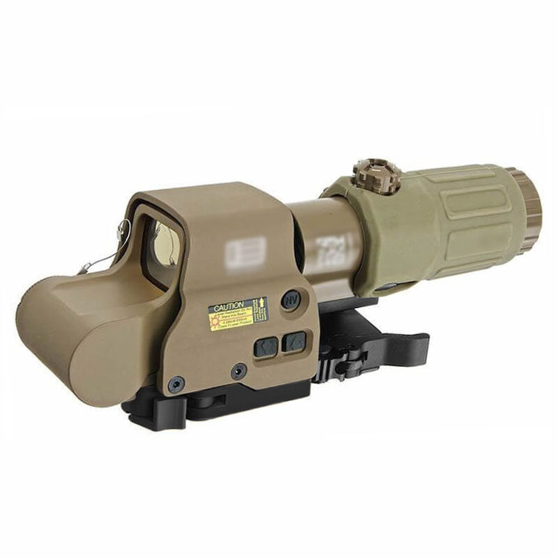 Red dot estilo Eotech EXPS3 Rojo/Verde + Magnificador G33 AIM-O/WADSN - Dark Earth