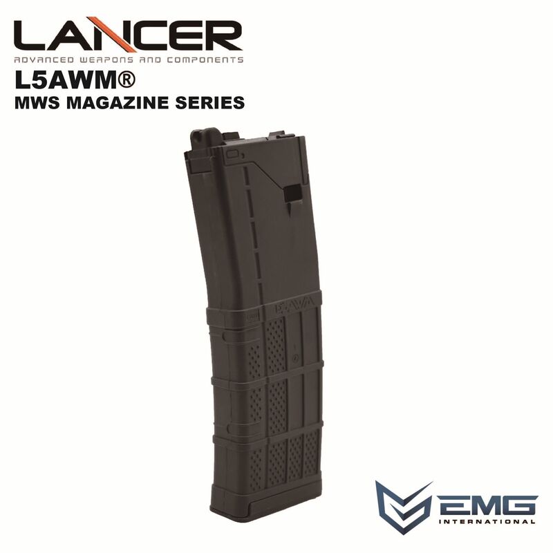 Cargador Lancer L5 AWN 5.56 opaco para MWS GBB 30bbs EMG