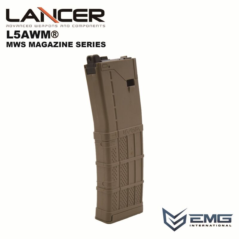 Cargador Lancer L5 AWN 5.56 opaco para MWS GBB 30bbs EMG