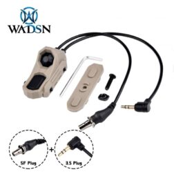 Switch Remoto Doble tipo AN para M-LOK y Rail 22mm Conector SF y 3.5mm WADSN