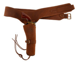 Alternative view of Pistolera de Cuero para Revolver Western US Markings - Historia Trading