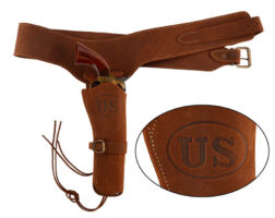 Pistolera de Cuero para Revolver Western US Markings - Historia Trading - Imagen 4